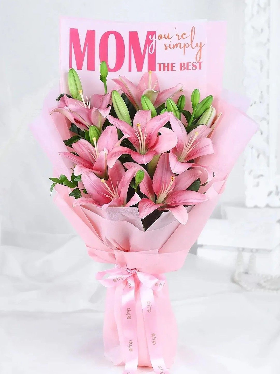 

fnp Pink 7Pc Lily Flower Bouquet