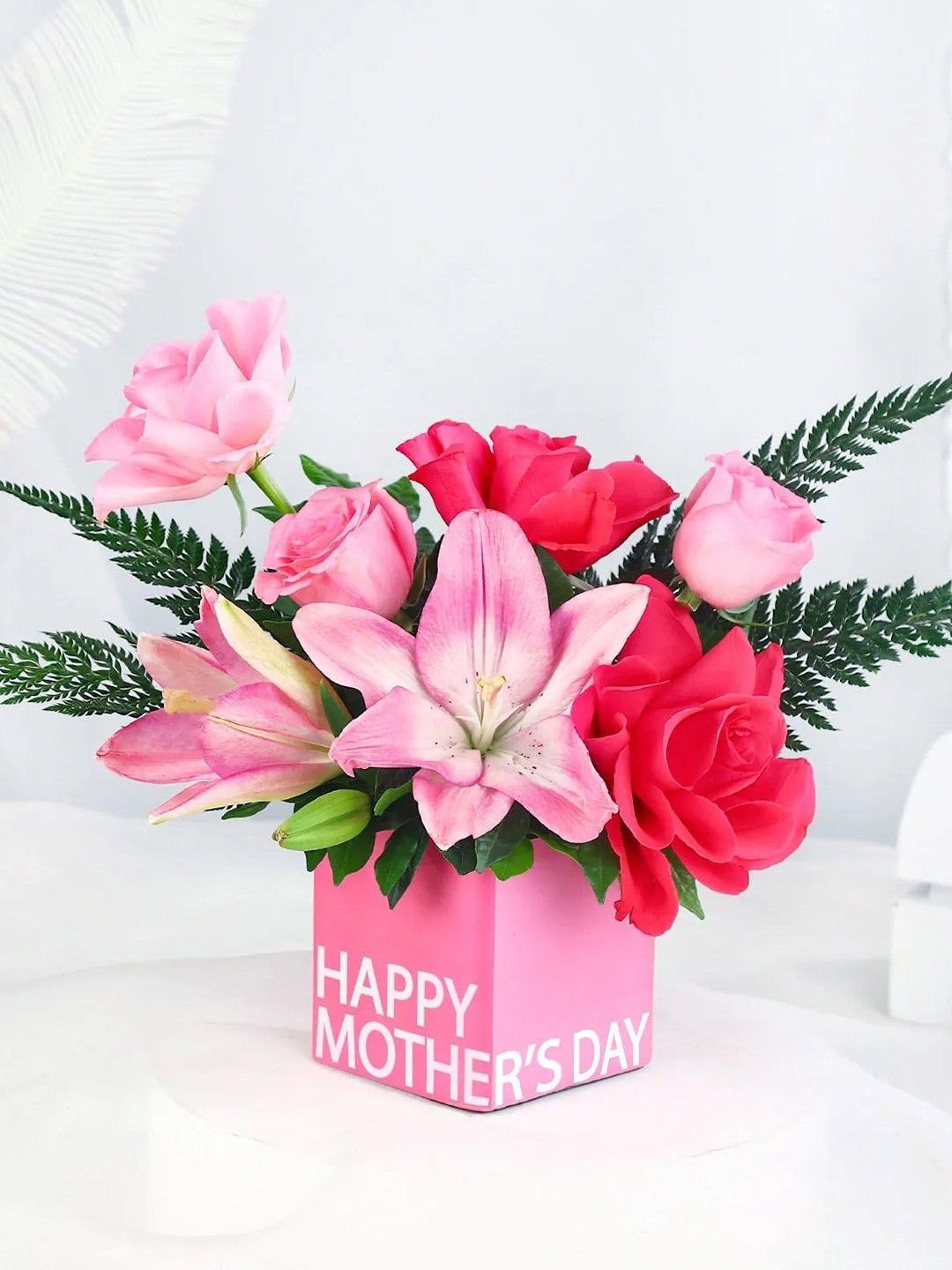 

fnp Red & Pink 4 Pieces Rose Fresh Flowers In Box