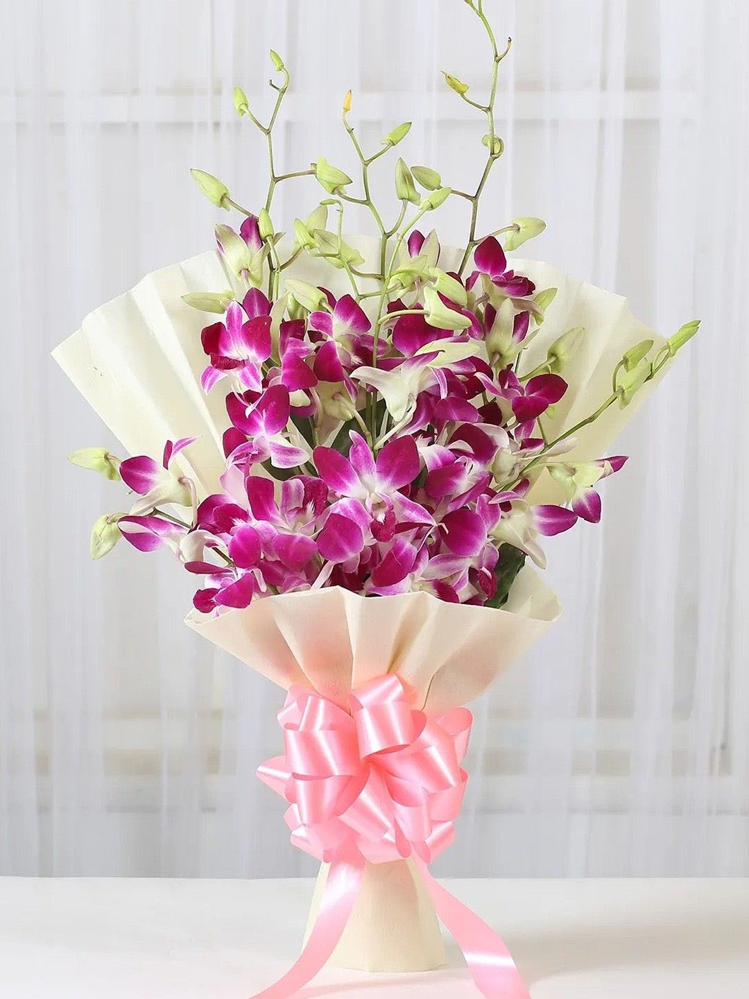 

fnp Purple 10 Pieces Orchids Fresh Flowers Bouquet
