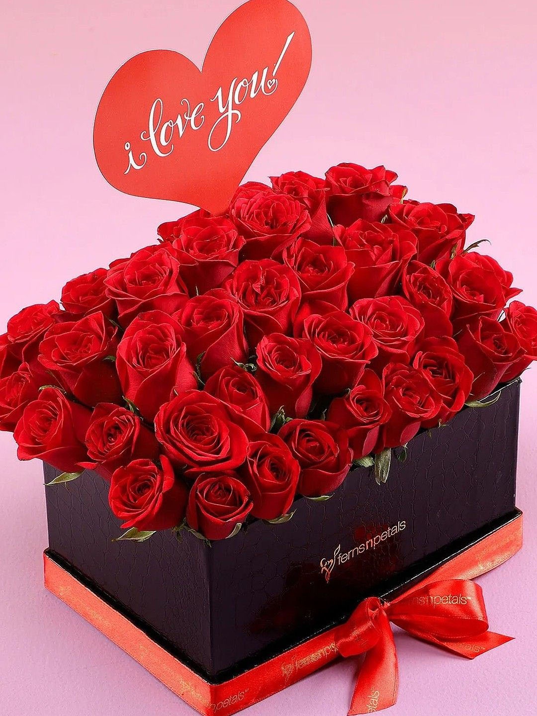 

fnp Red 50 Pieces Rose Fresh Flowers Box