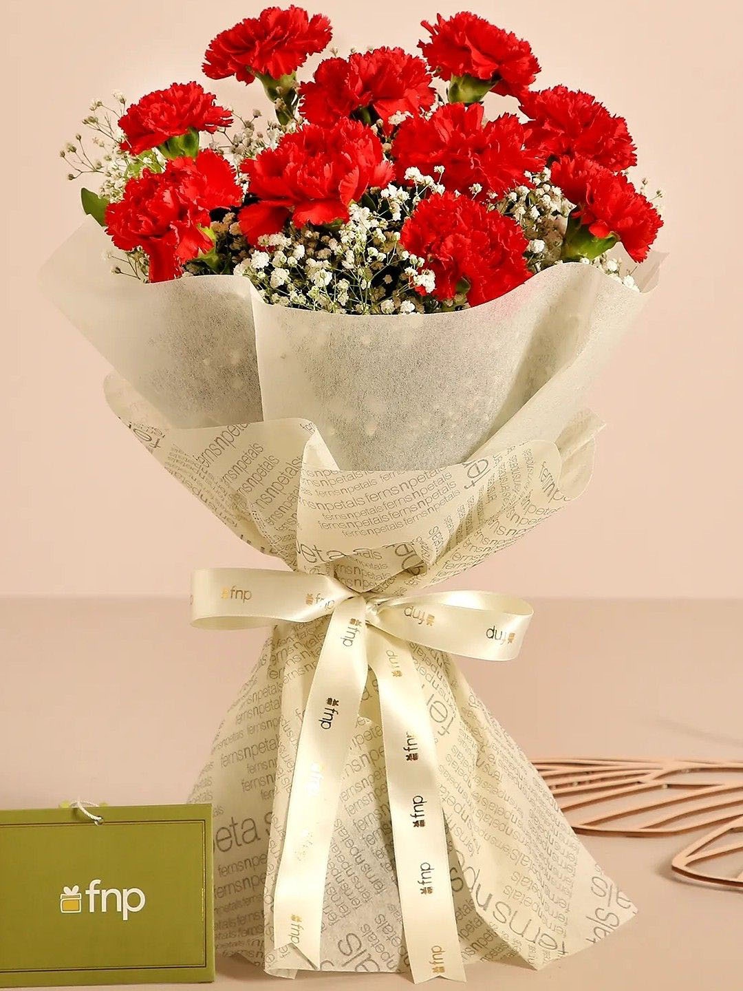 

fnp Red 10-Pcs Carnation Fresh Flowers Bouquet