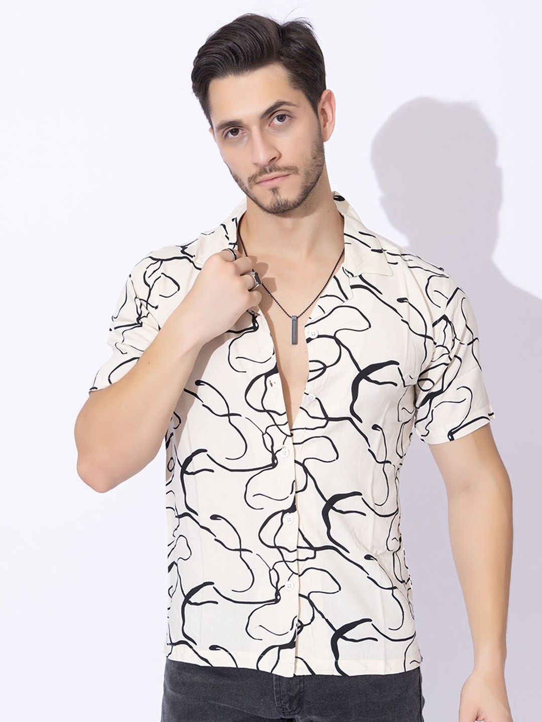 

ARMISTO Men Resort Party Shirt, Off white