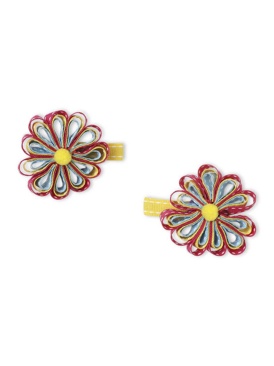 

Arendelle Girl Set Of 2 Alligator Fabric & Metal Hair Clip, Red