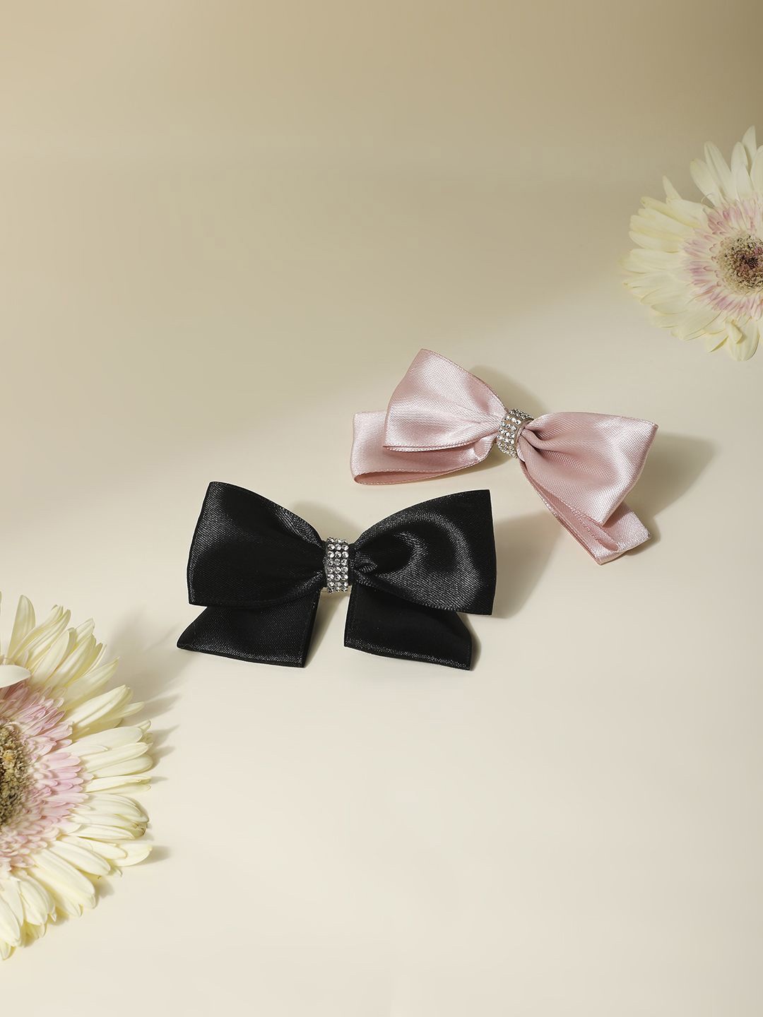 

Arendelle Women Set Of 2 Embellished French Barrette, Black