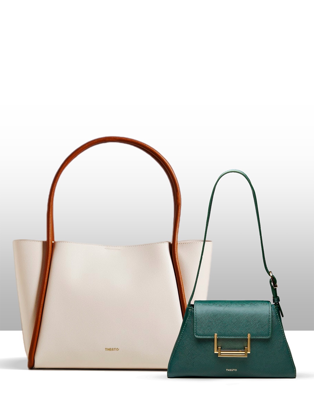 

THESTO PU Structured Handheld Bag, Green