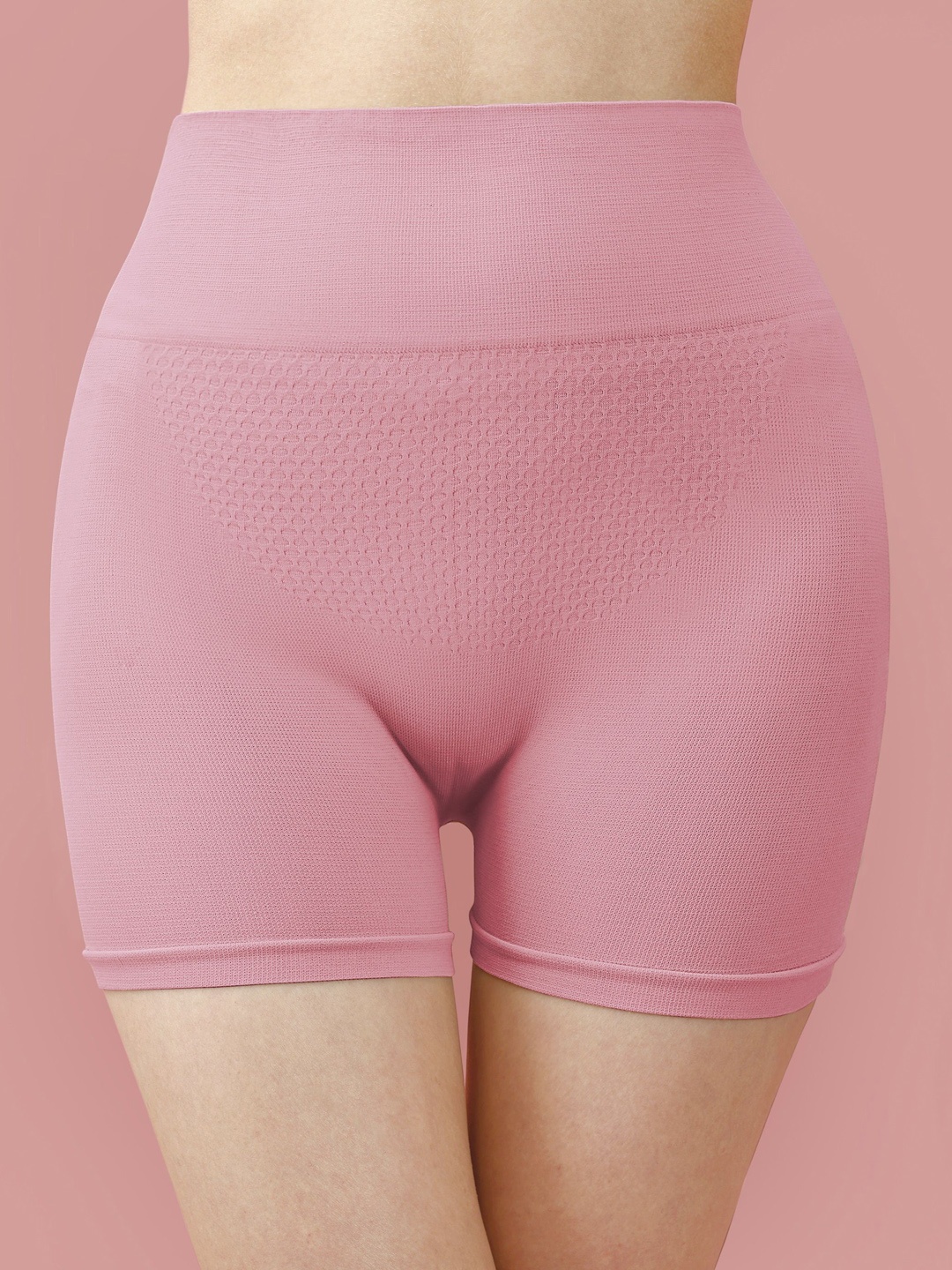 

Trendmalls Women Double Layered Tummy and Thigh Shaper, Pink