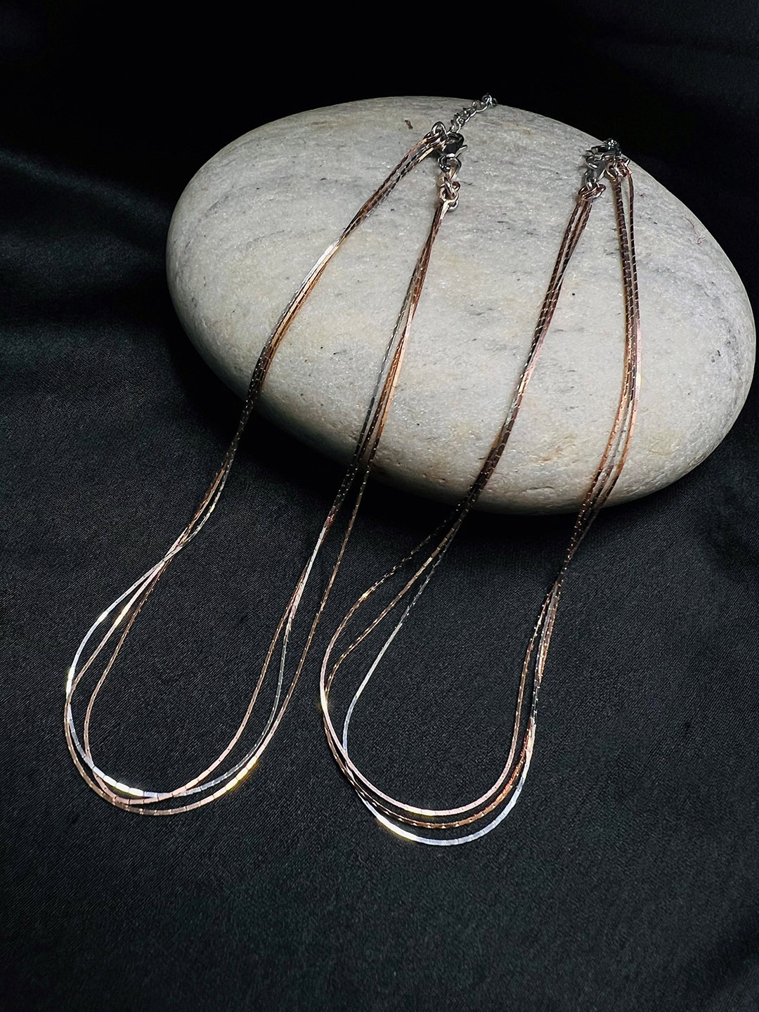 

Arte Jewels 925 Sterling Silver Layered Anklets