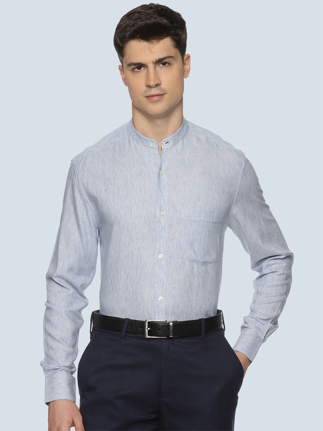 

THE FORMAL CLUB Men Relaxed Opaque Formal Shirt, Blue