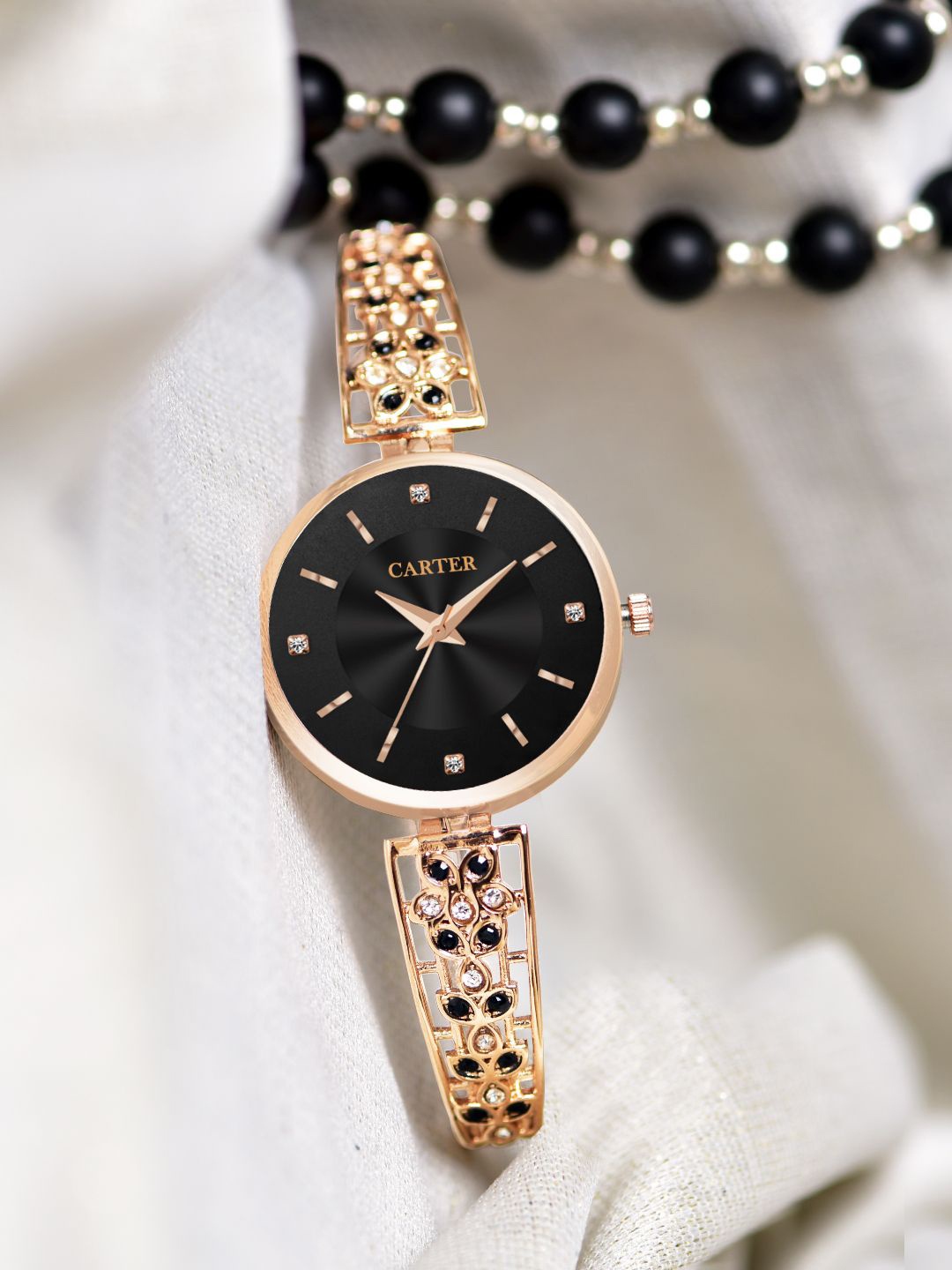 

Sandy D Carter Women Embellished Dial & Analogue Watch Sandy D Carter-221-BK-Rose Gold