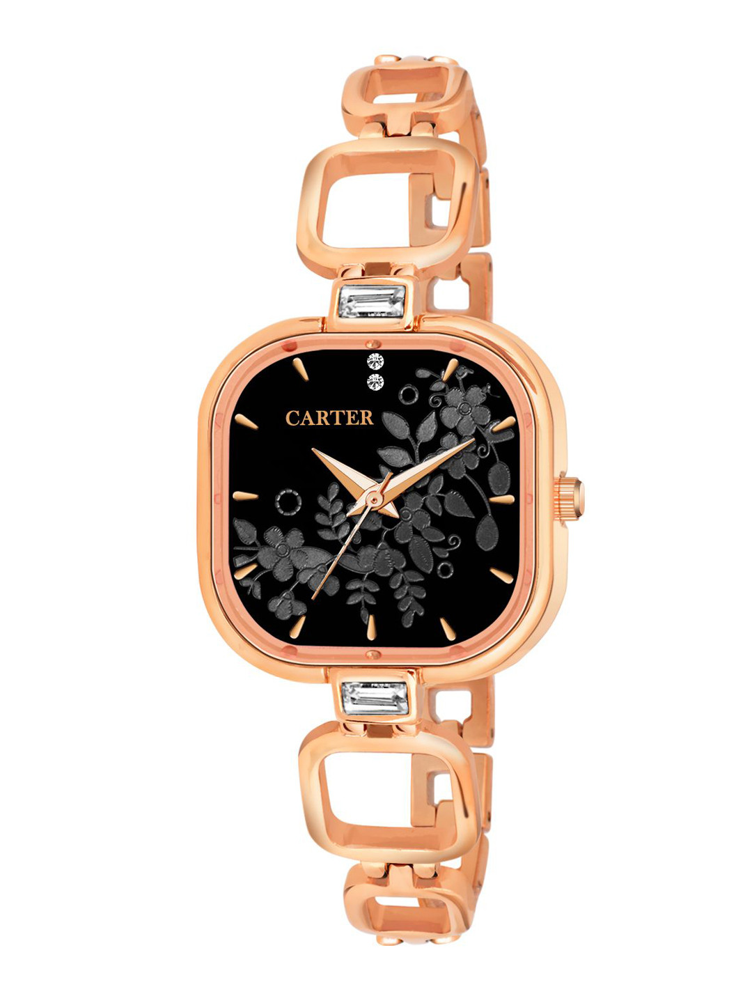 

Sandy D Carter Wome Dial & Stainless Steel Straps Analogue Watch Sandy D Carter-218-BK, Rose gold