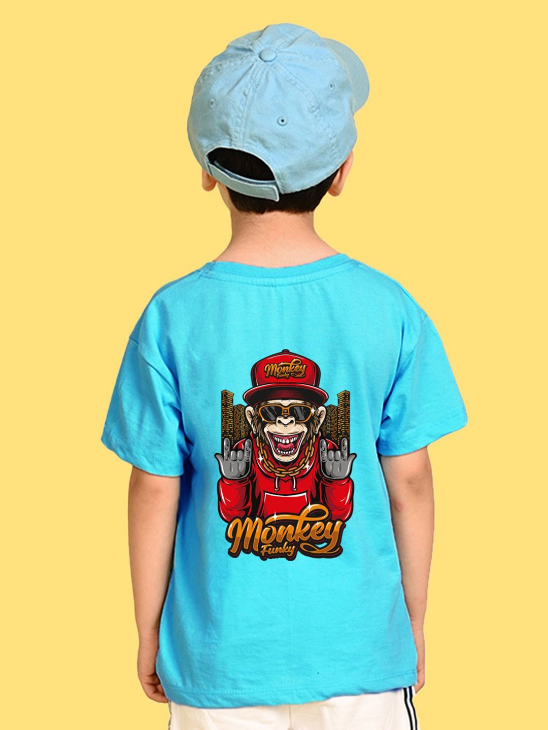 

NUSYL Boys High Neck Indigo Pockets T-shirt, Blue