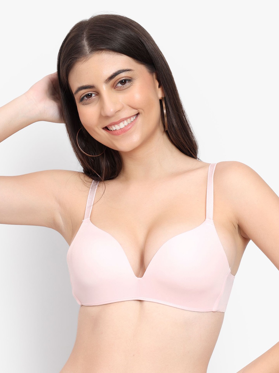 

PARKHA Medium Coverage Heavily Padded T-shirt Bra - Moisture Wicking, Pink