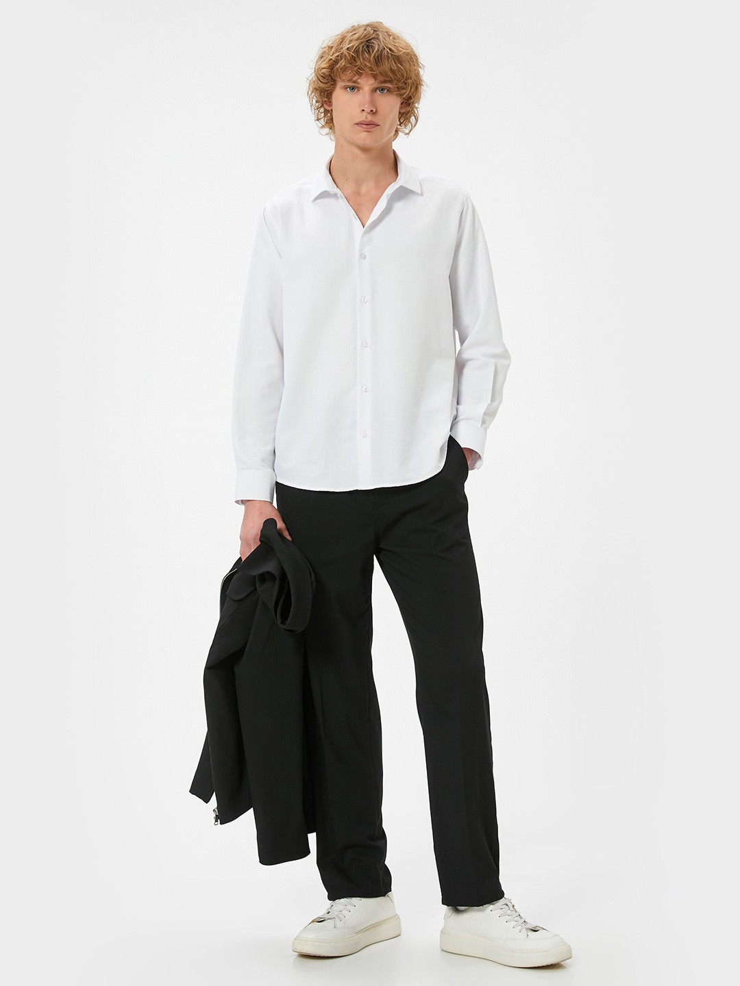 

Koton Men Slim Fit Opaque Casual Shirt, White