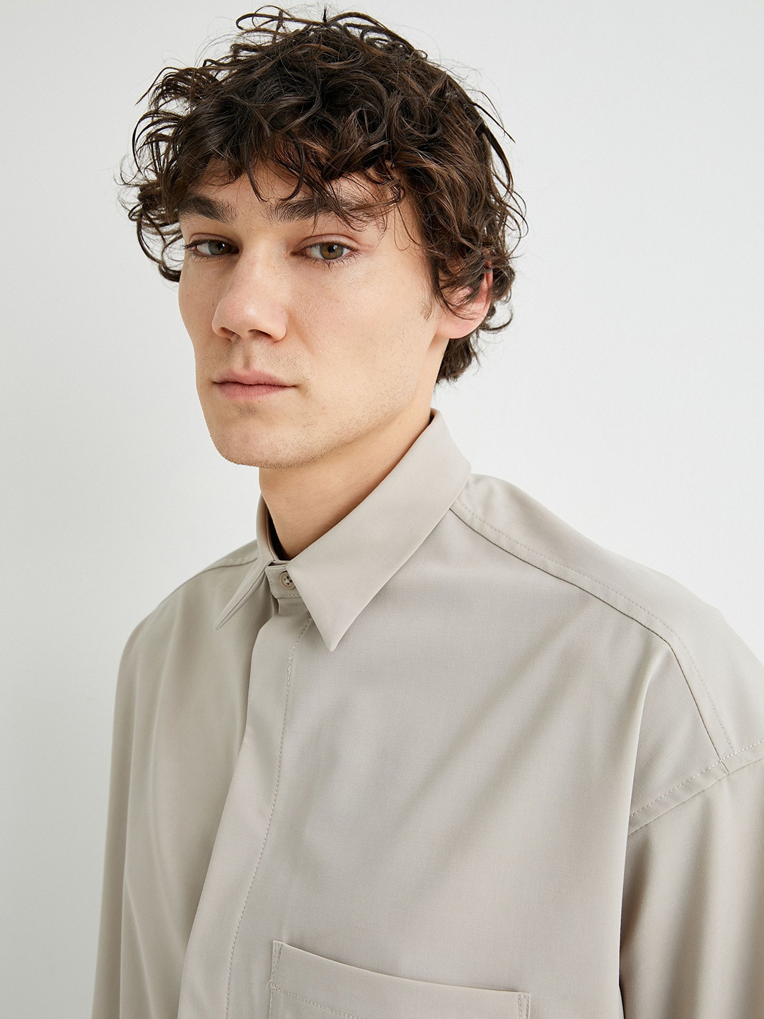 

Koton Men Spread Collar Solid Casual Shirt, Lavender