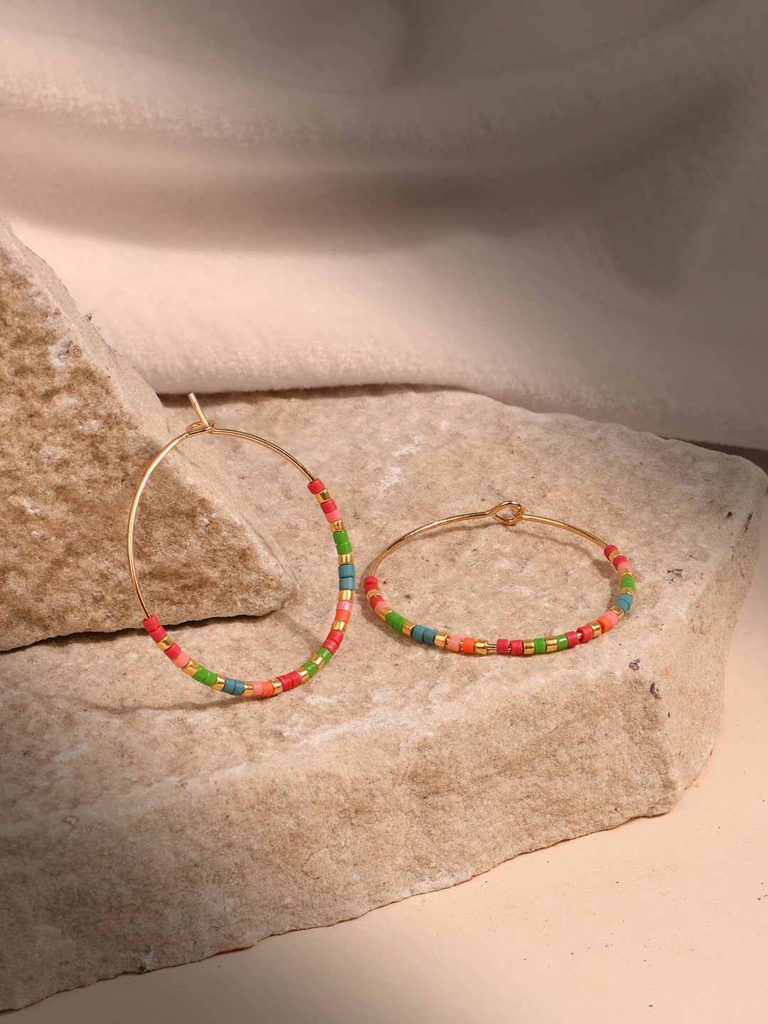 

Accessorize Gold-Plated Circular Shaped Hoop Earrings