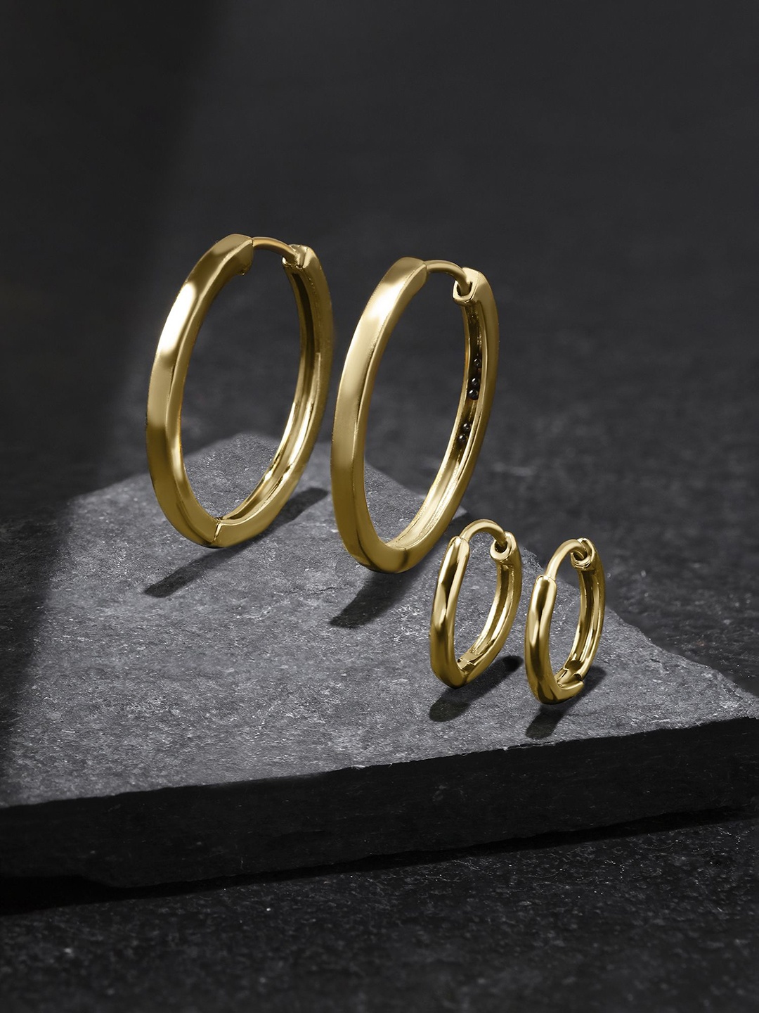 

Accessorize Set Of 2 Gold-Plated Circular Shaped Hoop Earrings