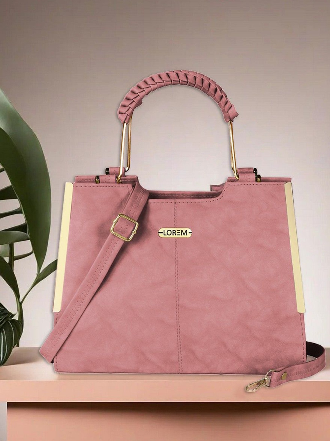 

LOREM Women Pink Elegent Designer Faux Leather Handbag