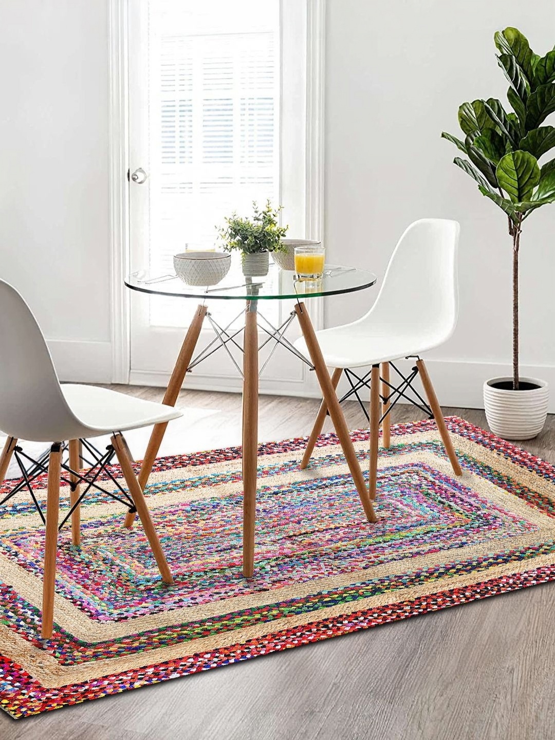 

Aura Beige Bohemian Jute Reversible Carpet