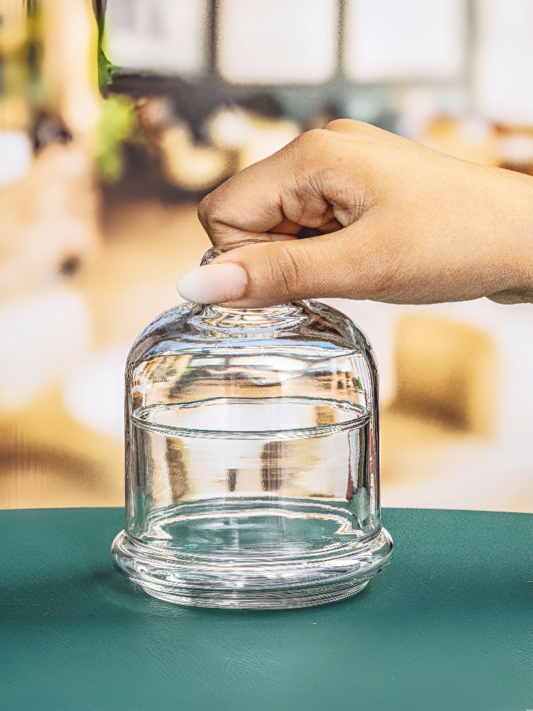 

Roxx Transparent 2 Pieces Glass Mini Jar Canister Container-240 ml