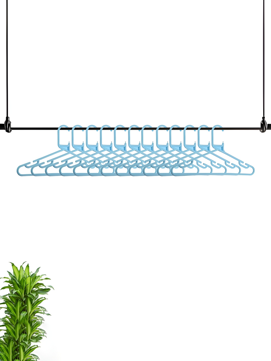 

Kuber Industries Blue 12Pieces Multi Purpose Hangers