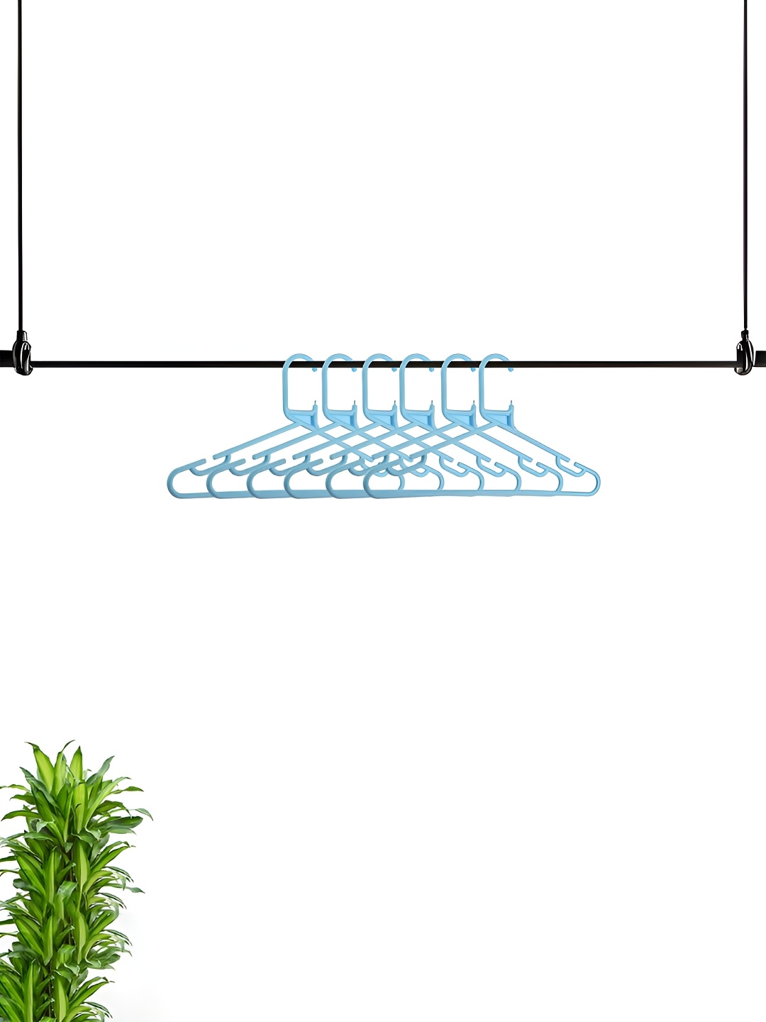 

Kuber Industries Blue 6Pieces Durable Bar Hangers