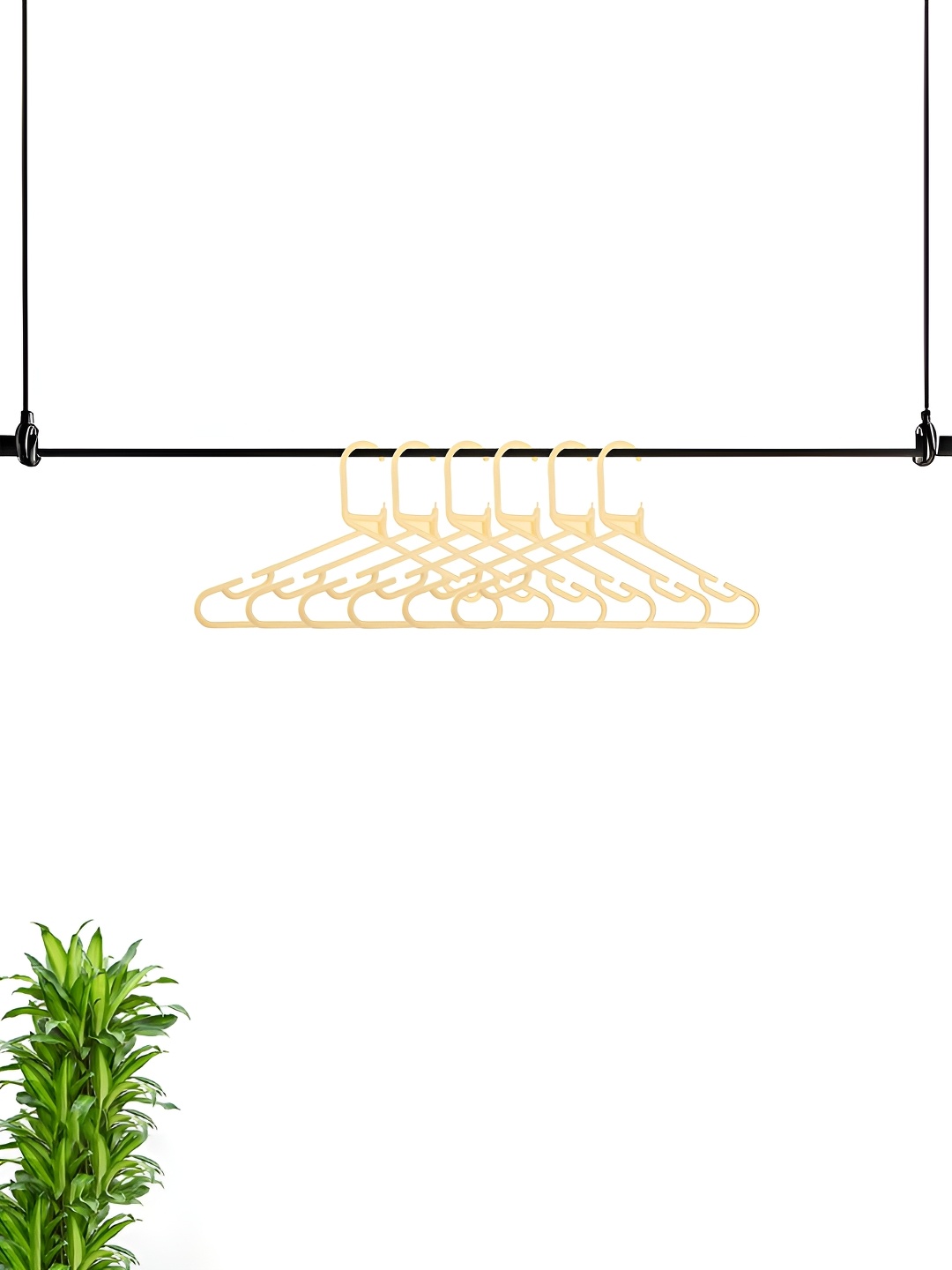 

Kuber Industries Cream 6Pieces Clip Hangers