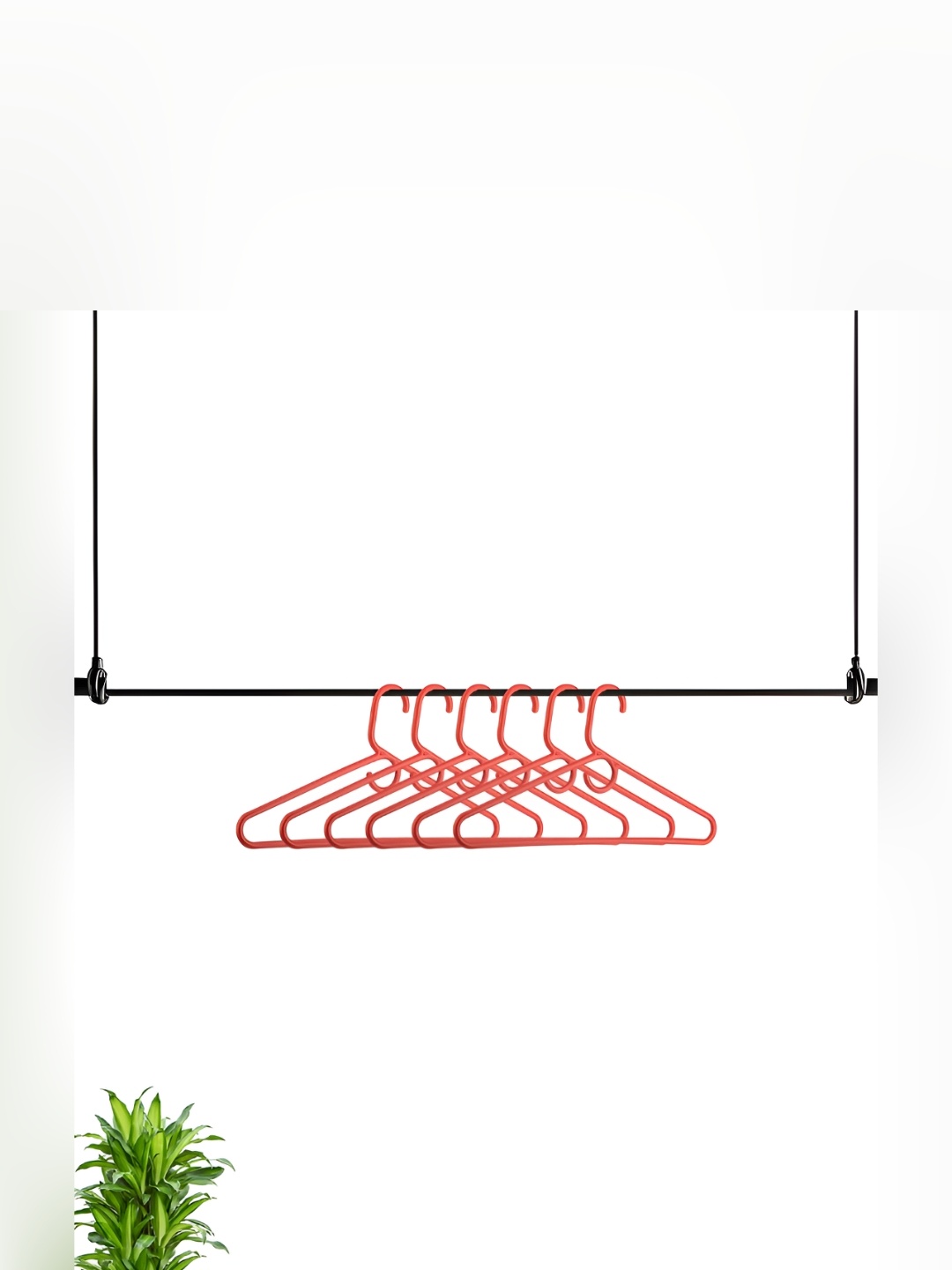 

Kuber Industries Red 6Pieces Durable Hangers
