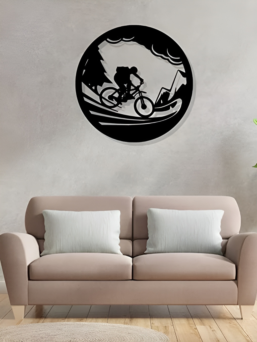

Artrooms Cycling Metal Wall Art, Black