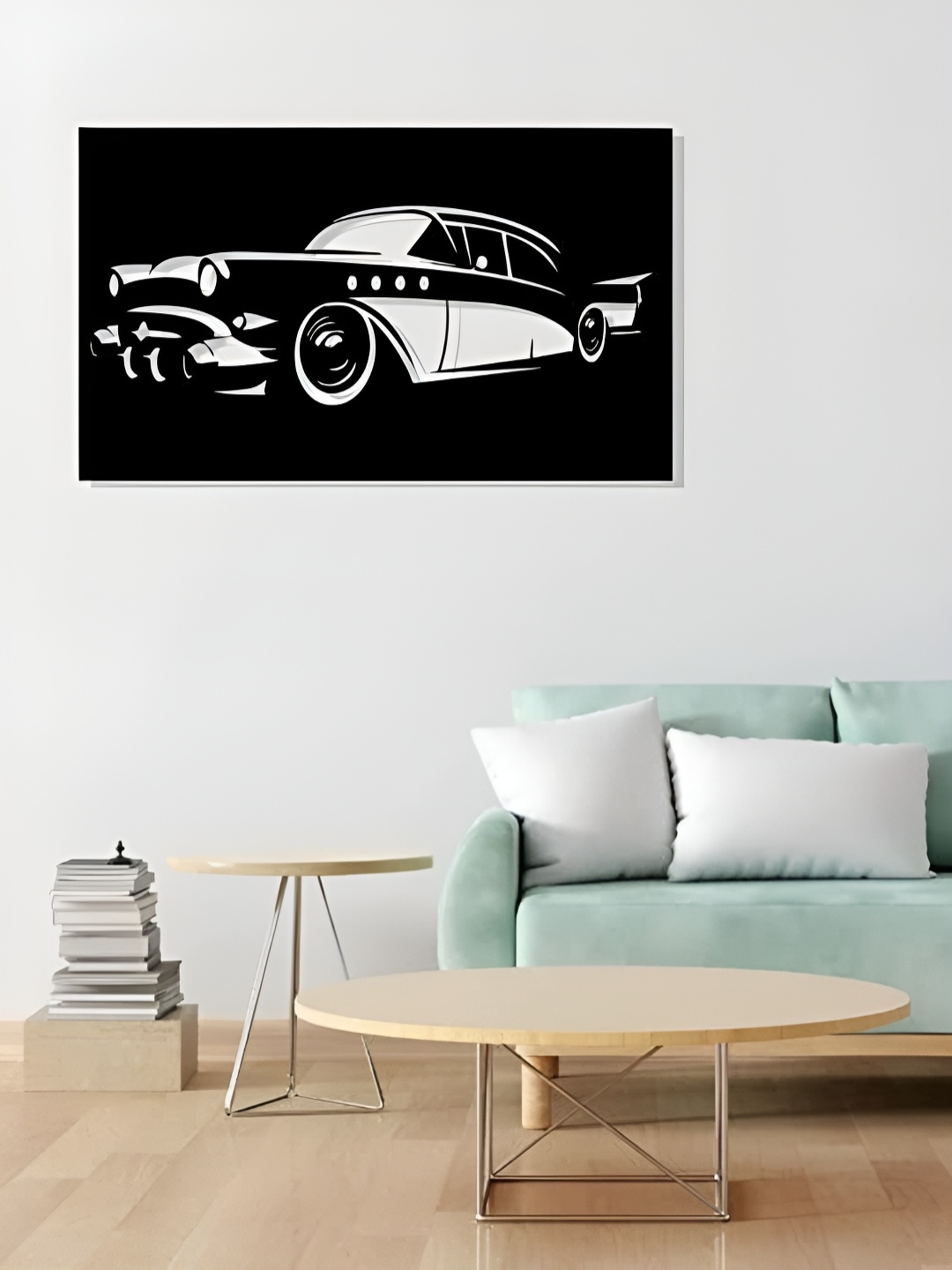 

Artrooms Vintage Car Metal Wall Art, Black