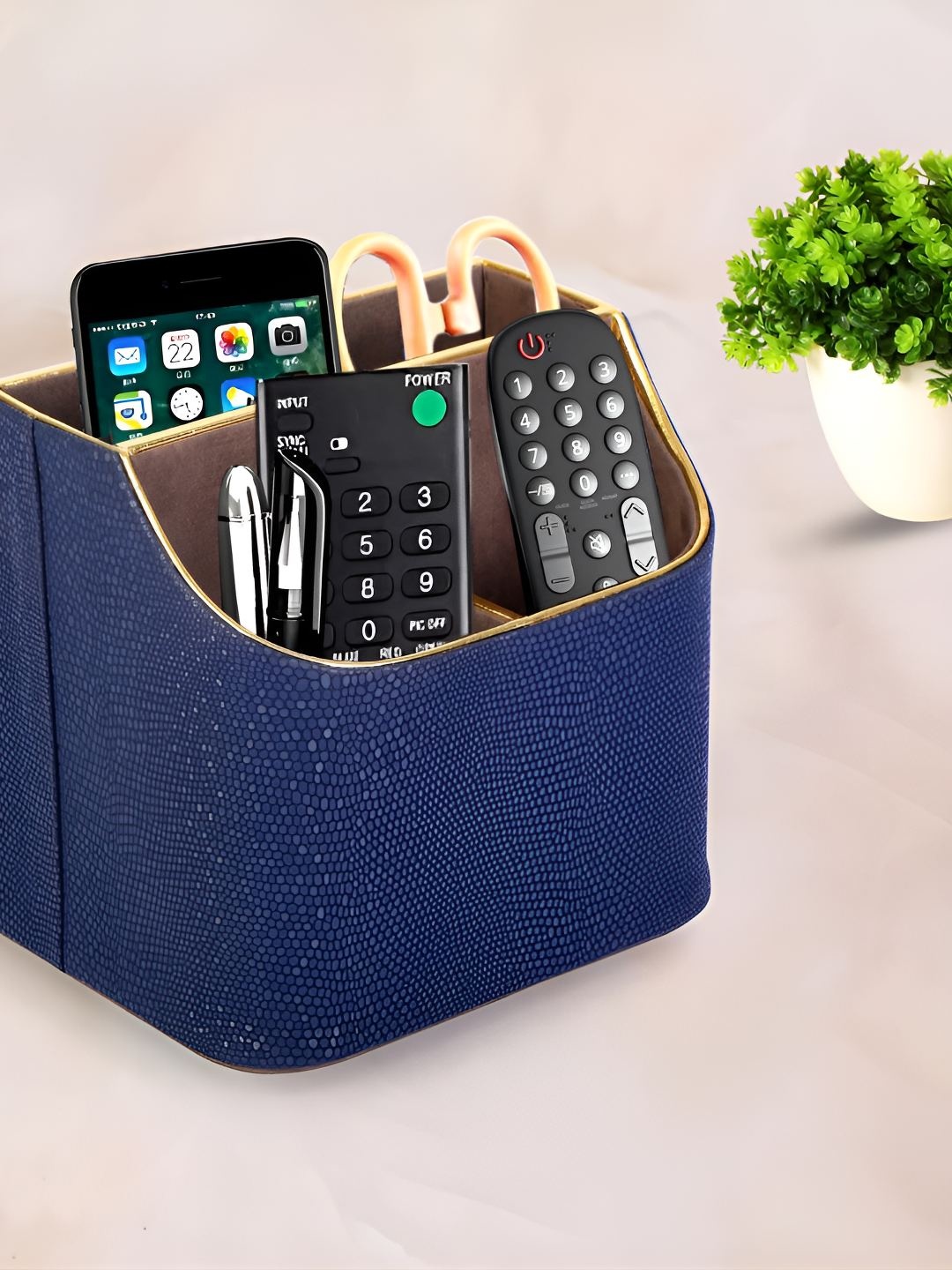 

THE HOME CO. Blue Textured 3 Part Multi-Utility Organiser
