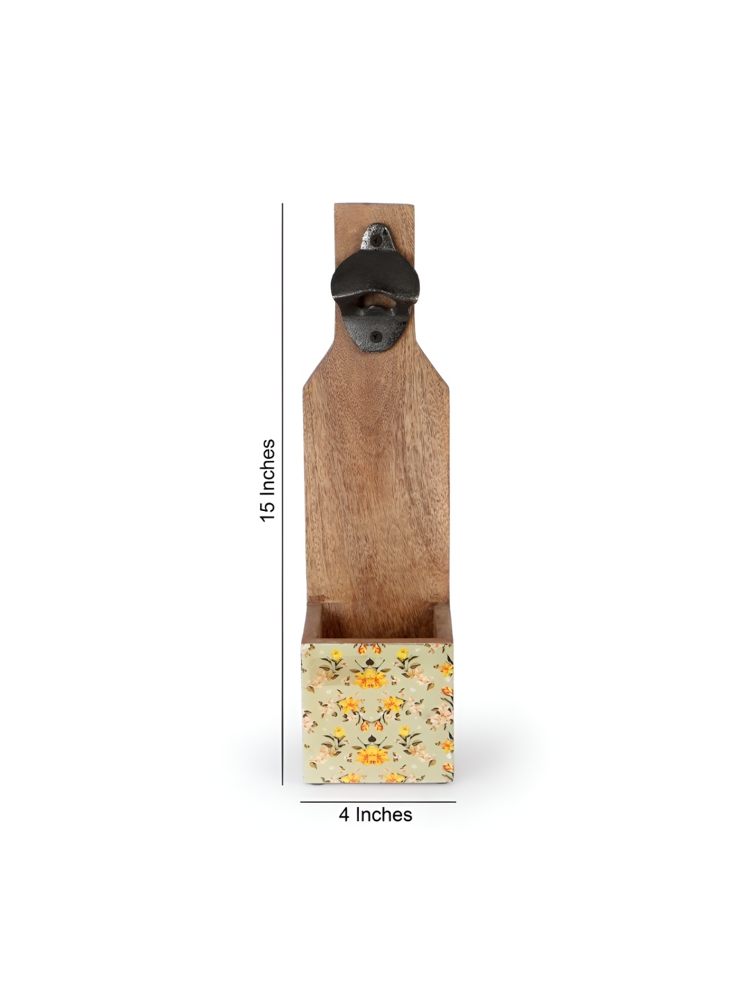 

THE HOME CO. Yellow & Cream Colored Printed Multi-Utility Organiser
