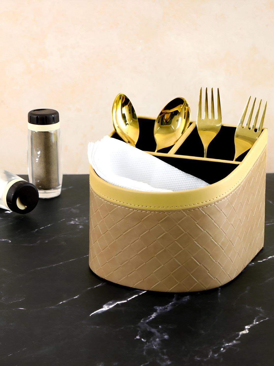 THE HOME CO. Cream Colored Textured Remote Holder