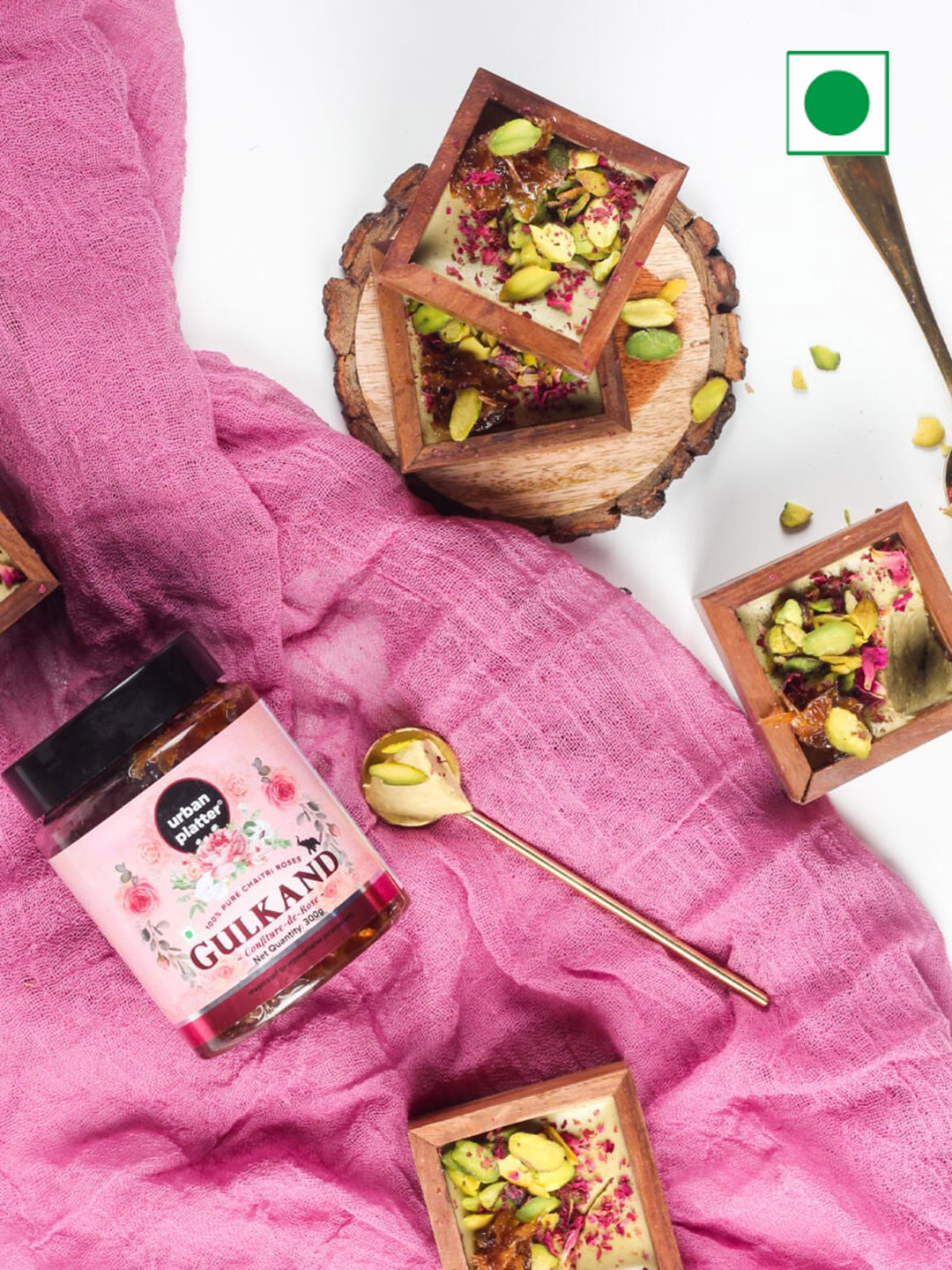 

URBAN PLATTER Gulkand Rose Petal Jam - 300g, Brown