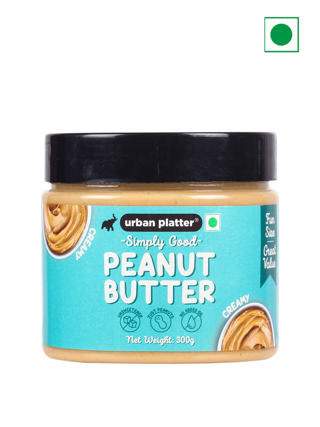 

URBAN PLATTER Tan Color Creamy Peanut Butter Nut Butters Sauces & Spreads-300 g