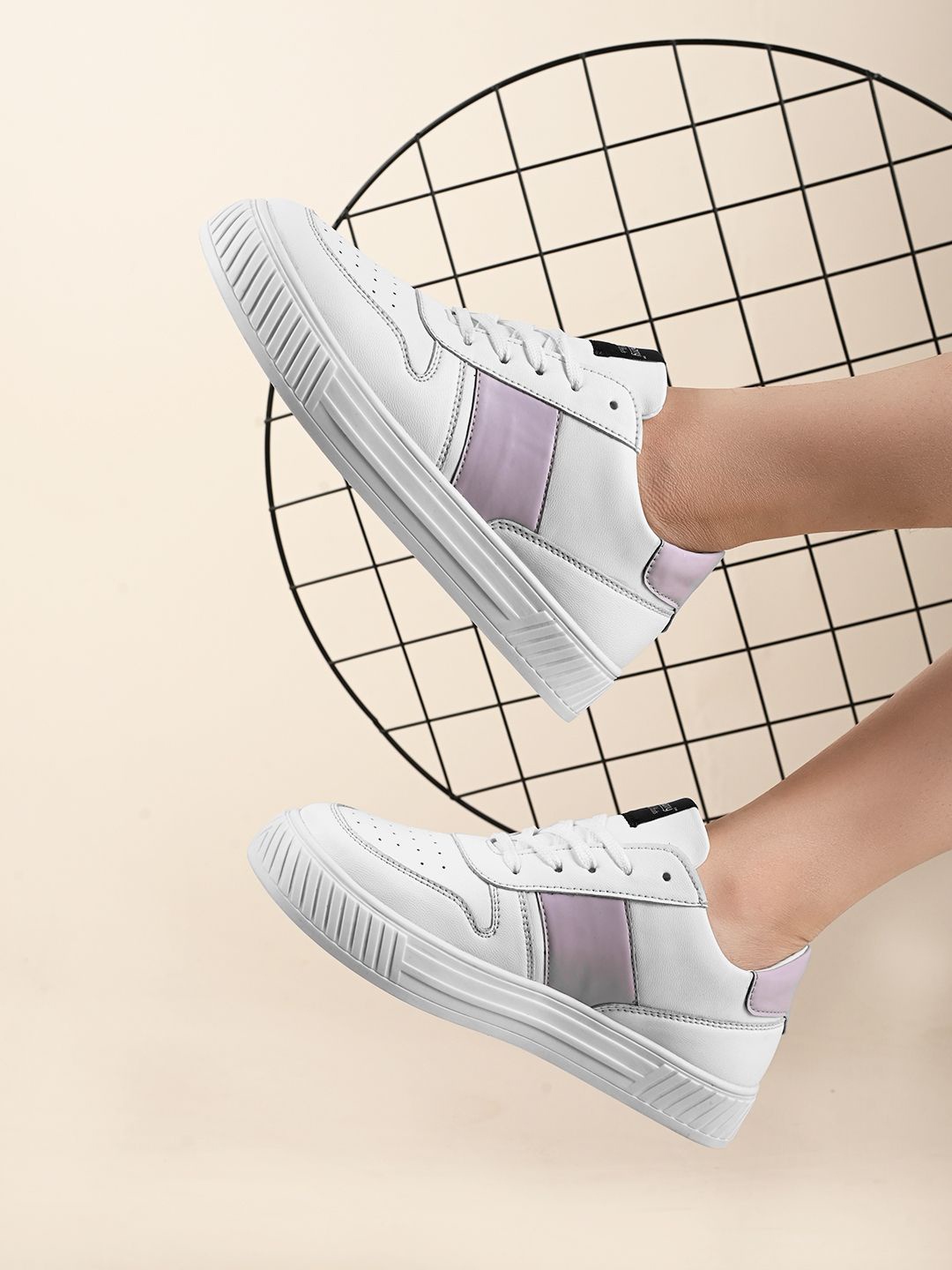 

DressBerry Women Purple Round Toe Sneakers