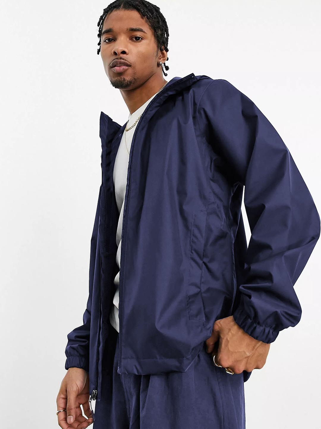 

CAMISON Hooded Rain Jacket, Blue