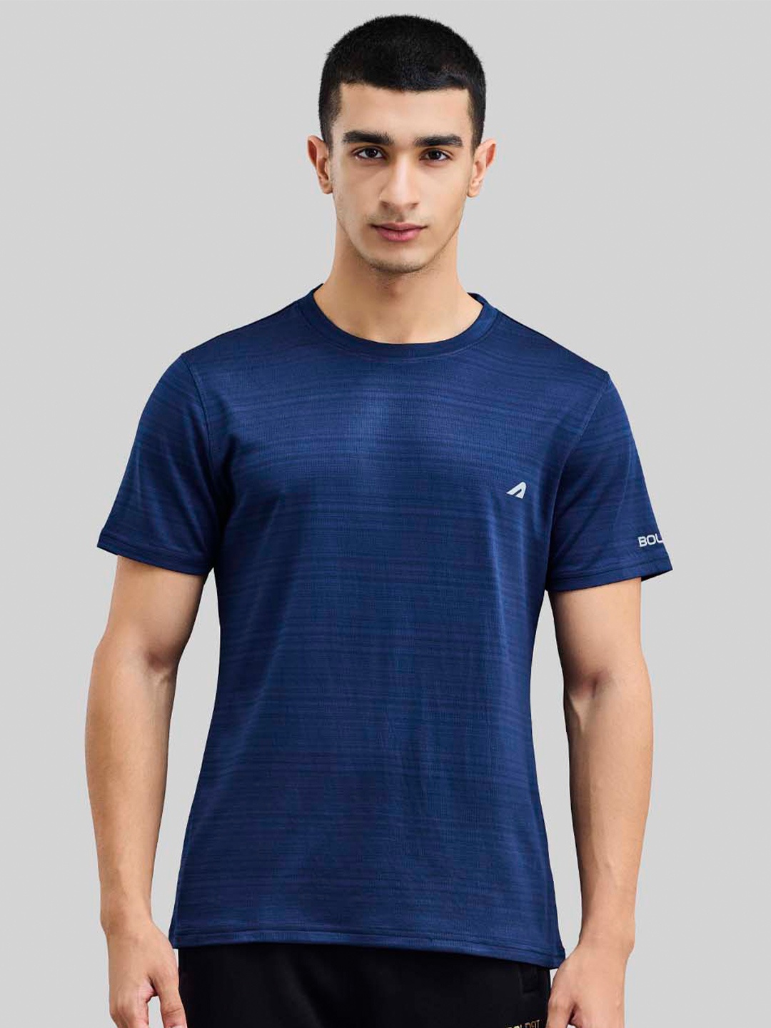 

BOLDFIT Men Polyester Training Tshirt, Navy blue