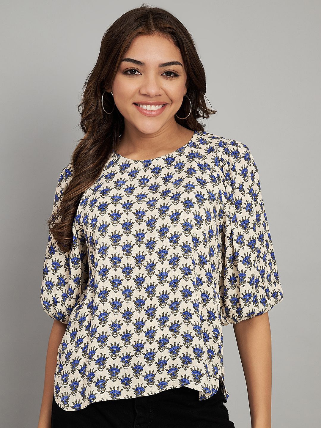 

Amagyaa Print Top, Cream