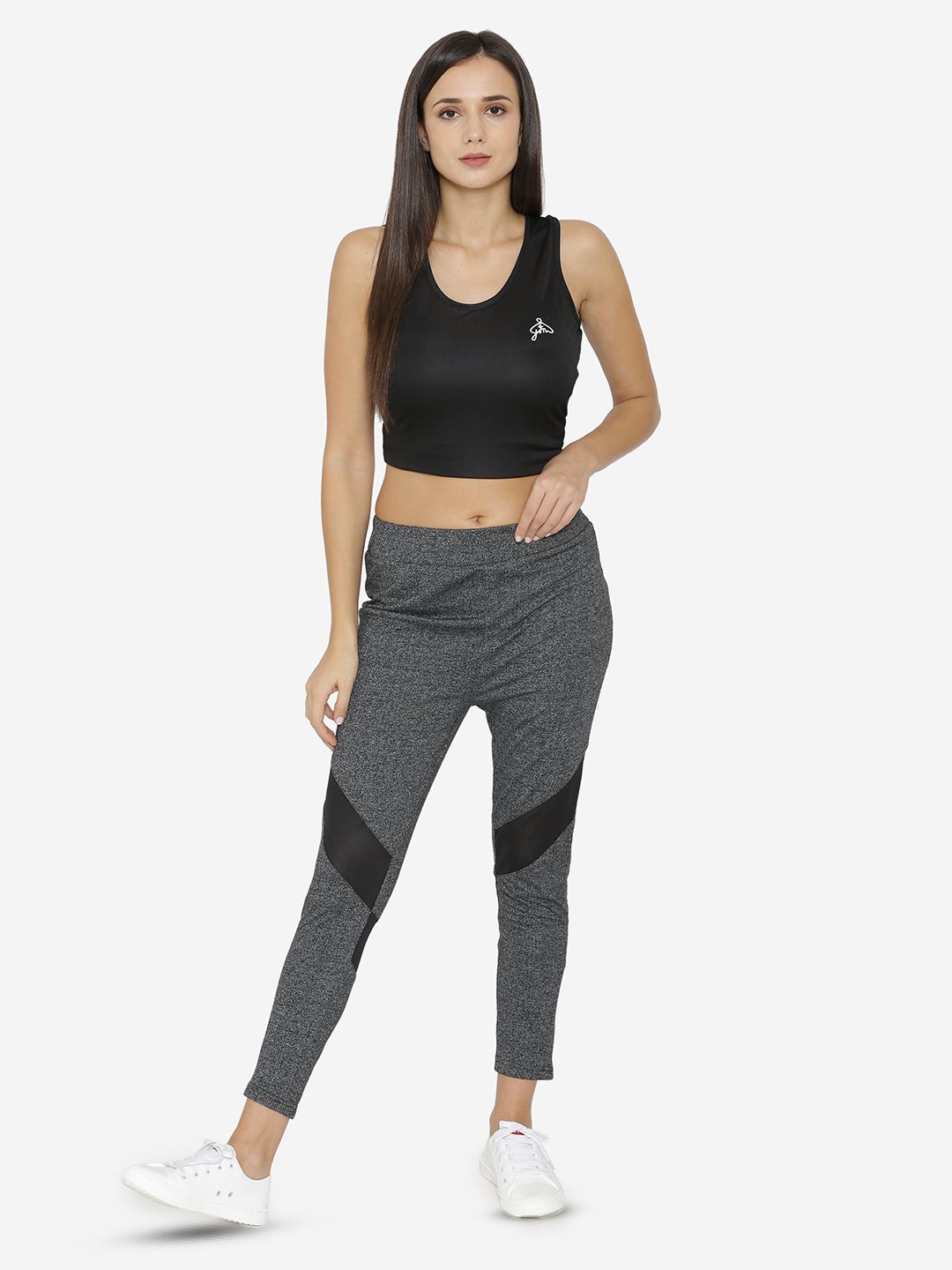 

Yaadleen Solid Scoop Neck Sleeveless Tank Top, Black