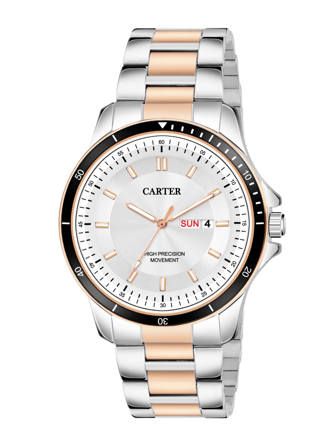 

Sandy D Carter Men Dial & Stainless Steel Straps Analogue Watch Sandy D Carter-177-RG-SL, Silver