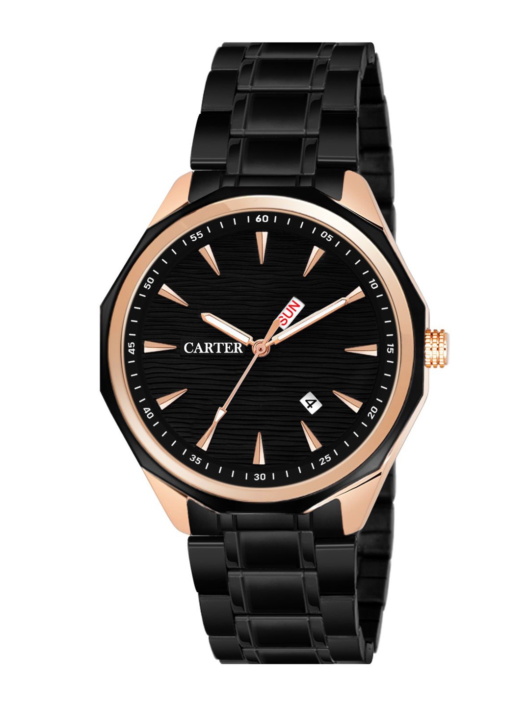 

Sandy D Carter Men Dial & Stainless Steel Straps Analogue Watch Sandy D Carter-168-BK, Black