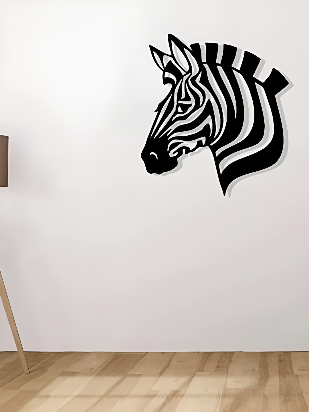 

Artrooms Zebra Metal Wall Art, Black