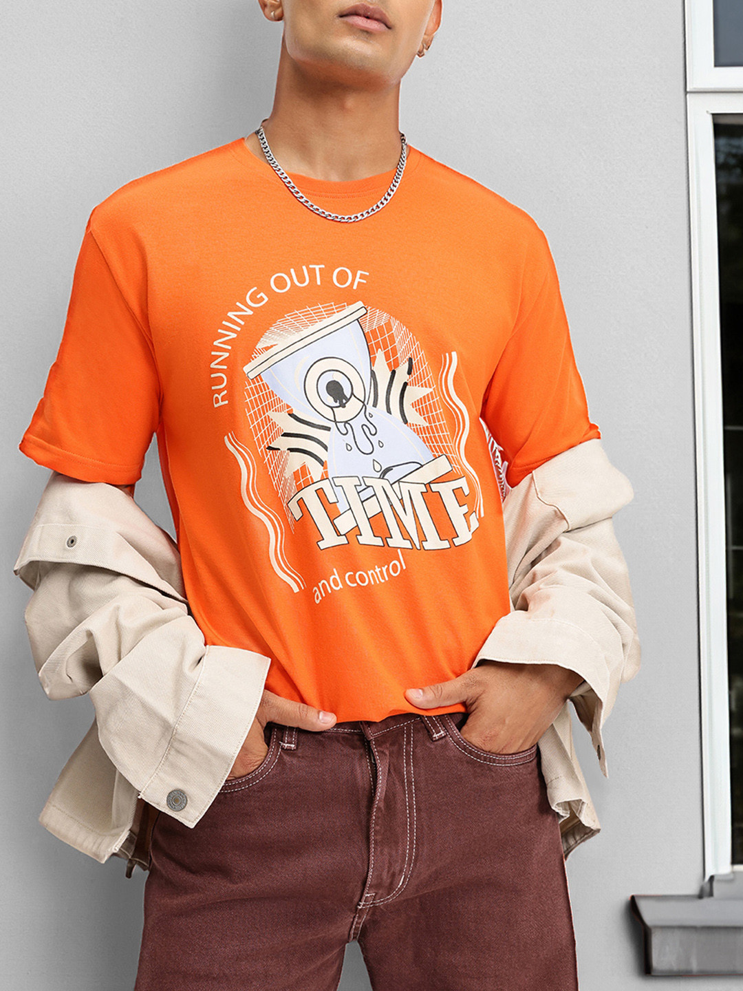 

Kook N Keech Hourglass Hype Printed Regular T-shirt, Orange