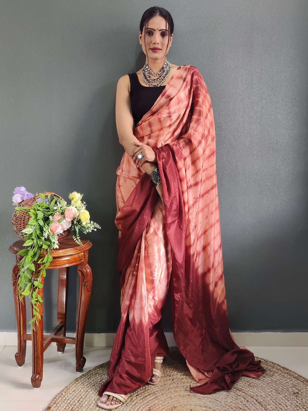 

Sidhidata Tie and Dye Saree, Rust