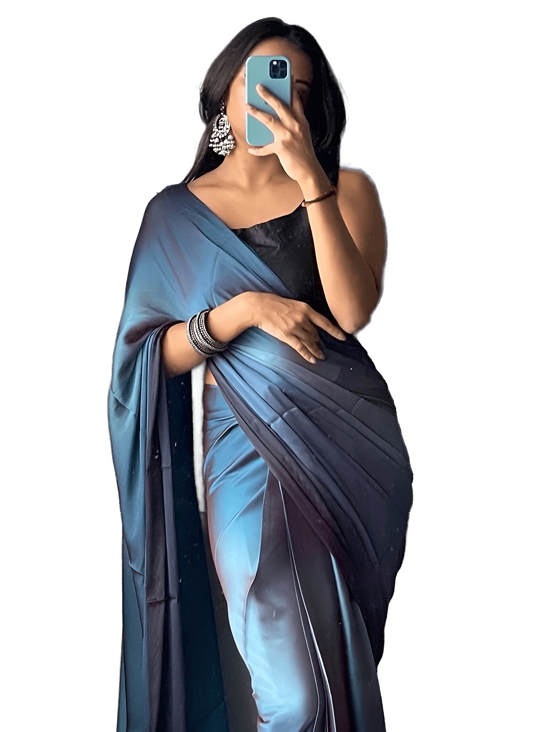 

Sidhidata Ombre Ready to Wear Saree, Blue