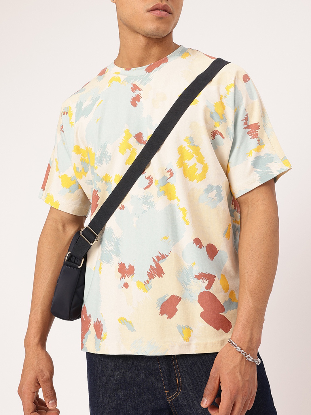 

Kook N Keech Colour Palette Abstract Printed Extended Sleeves T-shirt, Multi