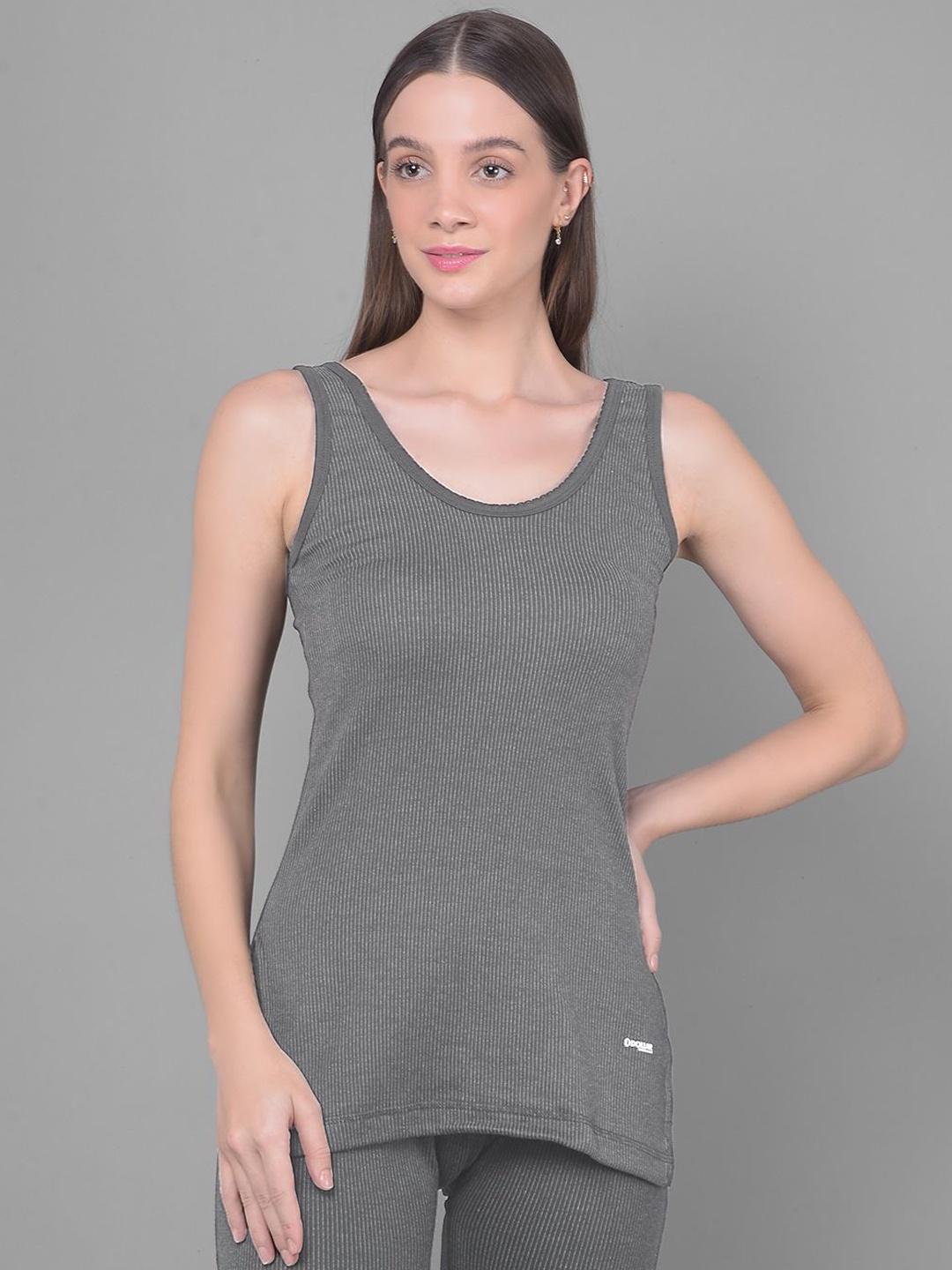 

Dollar Ultra Women Ribbed Cotton Thermal Tops, Charcoal