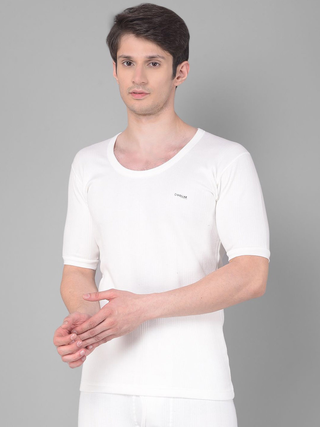 

Dollar Ultra Ribbed Cotton Thermal Tops, Off white