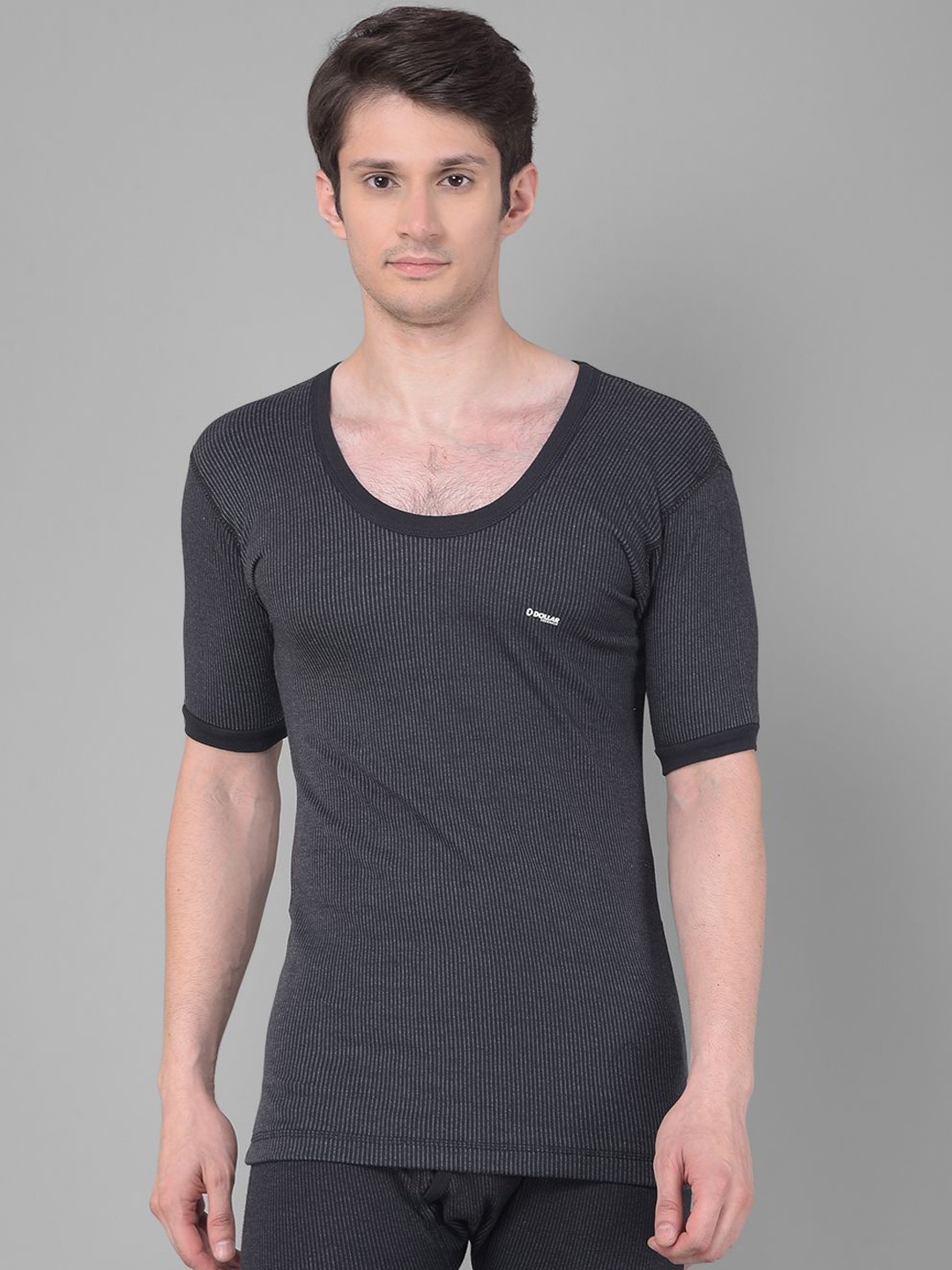 

Dollar Ultra Ribbed Cotton Thermal Top, Black
