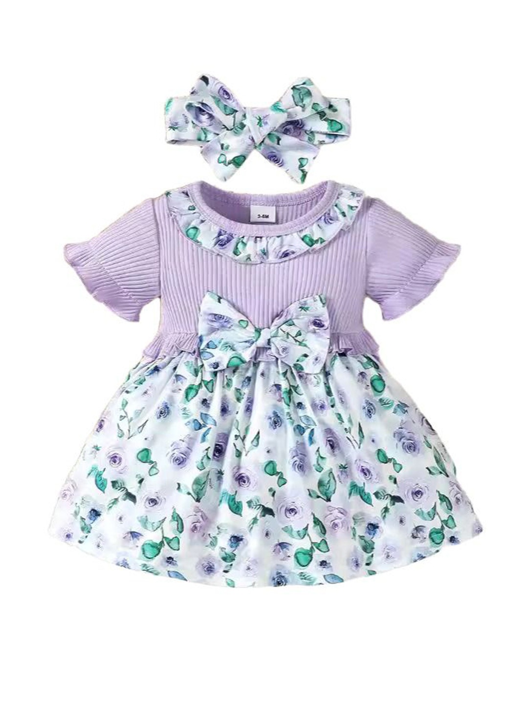 

StyleCast x Revolte Floral Print Fit & Flare Dress, Purple
